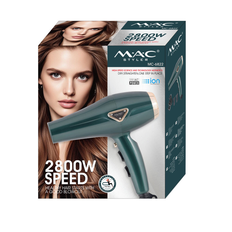 سشوار حرفه ای سالنی مک استایلر (MAC Styler) مدل 6822