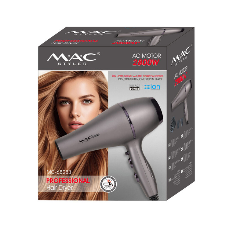 سشوار حرفه ای سالنی مک استایلر (MAC Styler) مدل 6828B